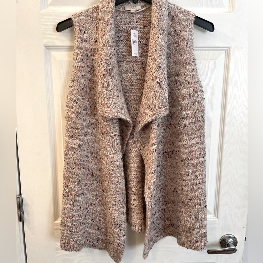 Loft waterfall sweater vest
